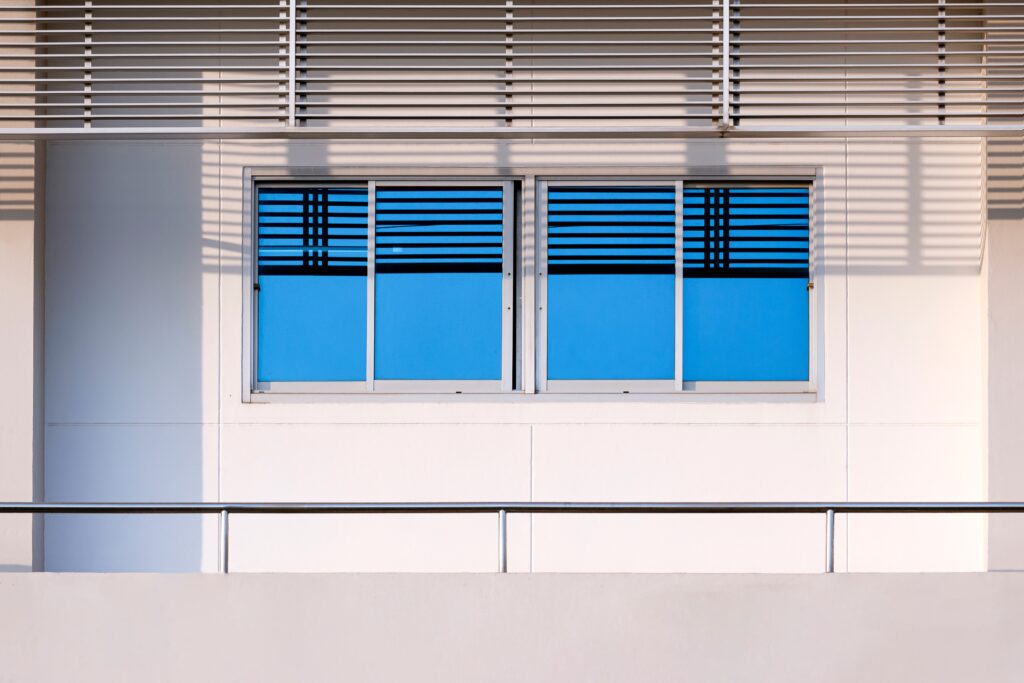 blue sky reflection