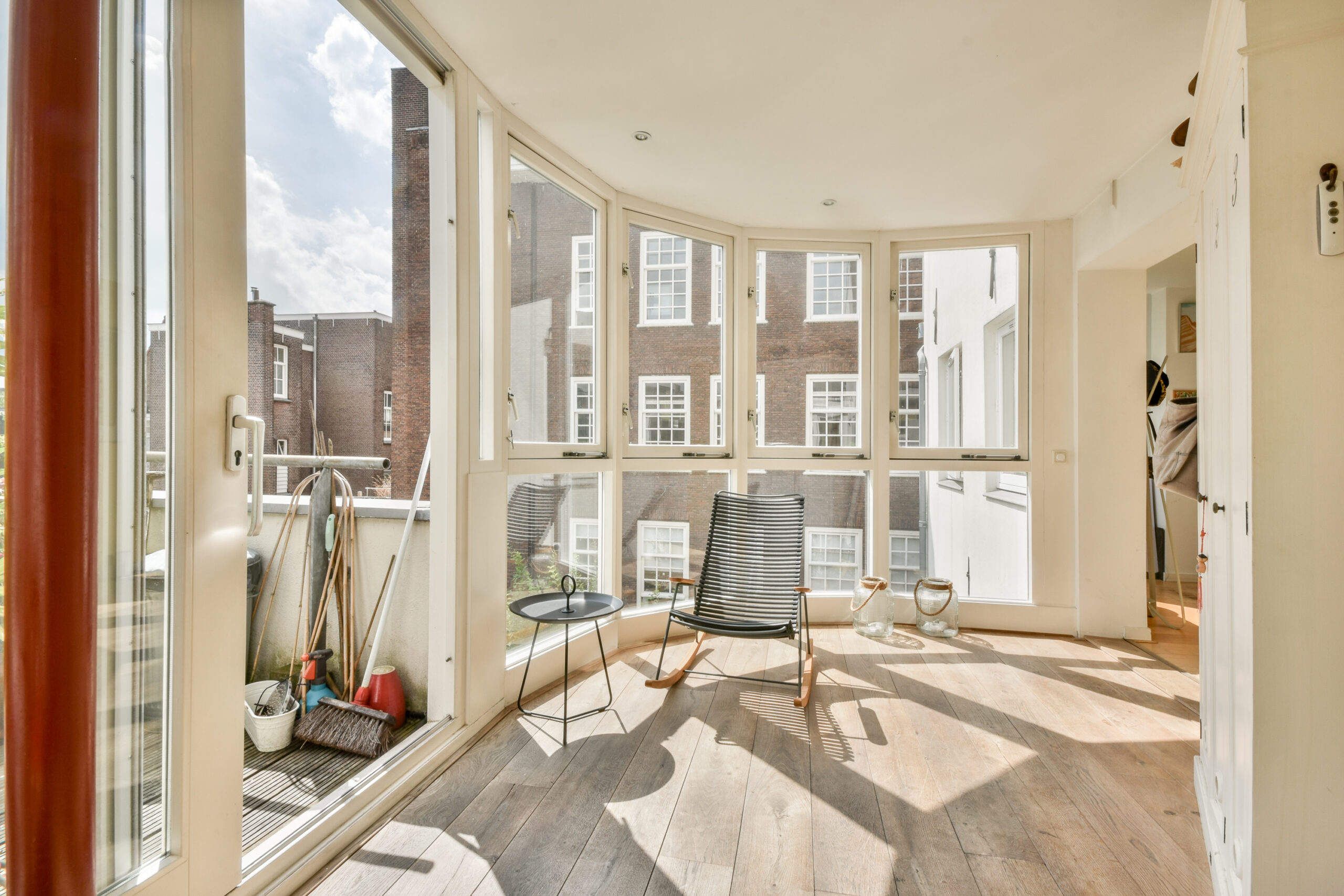 Bright and Modern Sunlit Room with Large Windows